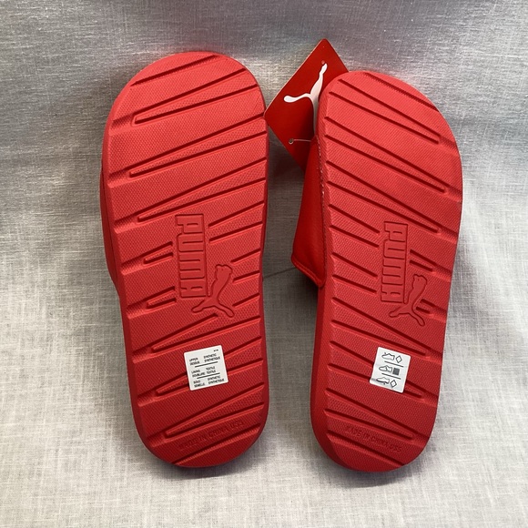 PUMA COOL CAT JR YOUTH KID’S SLIDES SANDALS COLOR: RED AND BLACK - Picture 8 of 9